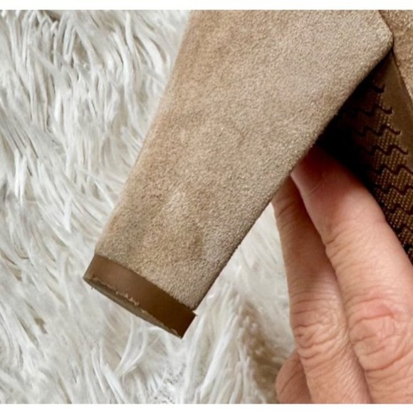 New Eric Michaels Tan Suede Cali Ankle Strap Pump Sz 36 US 6 - Picture 5 of 9